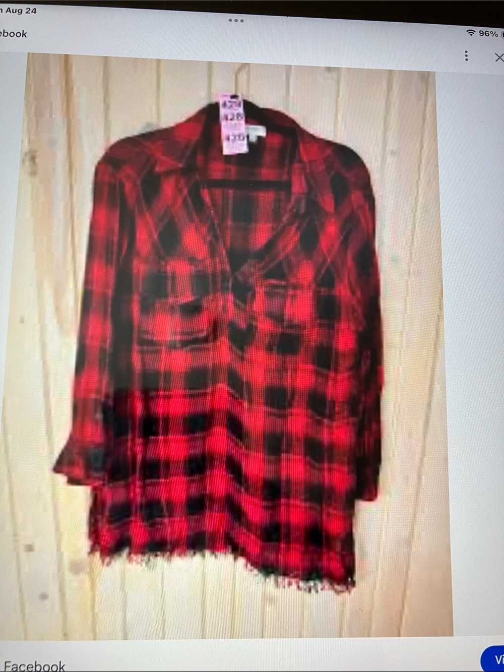 Hummingbird Red and Black Plaid studded Button-Down Shirt
